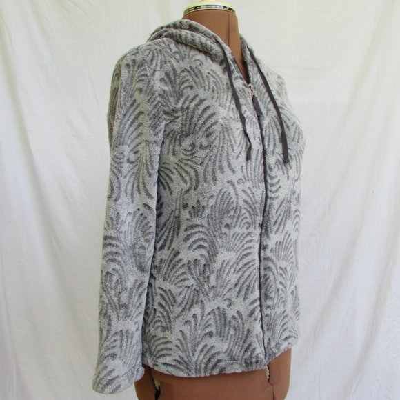 Gray Fluffy Hoodie - Picture 1 of 8